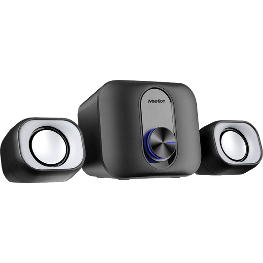 Meetion SP2110 2.1 Office Desktop Bluetooth Speaker 5W High Volume Shocking Bass Ultimate 2.1 Channel Audio Experience