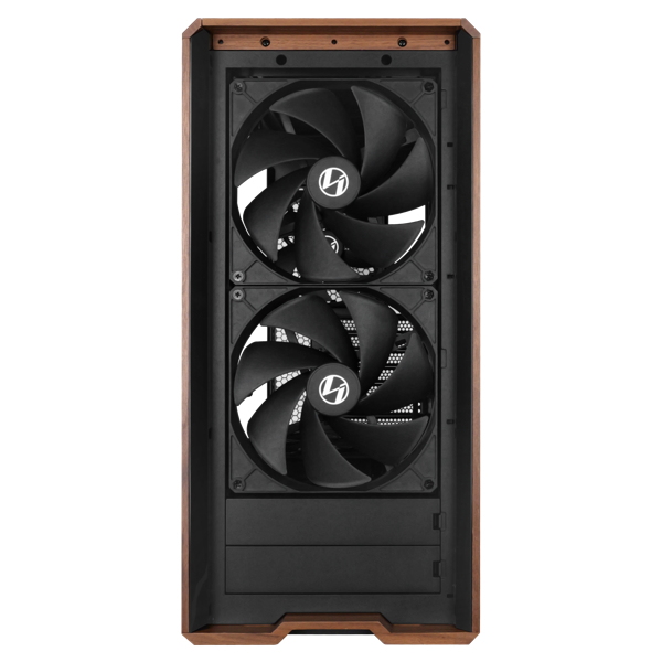 Lian Li LANCOOL 217 Genuine Walnut Wood Computer Case, Mid-Tower ATX PC Case with 5 Pre-Installed PWM Fans 2x170mm, 2x120mm & 1x140mm, Flexible PSU & Cable Installation - Black