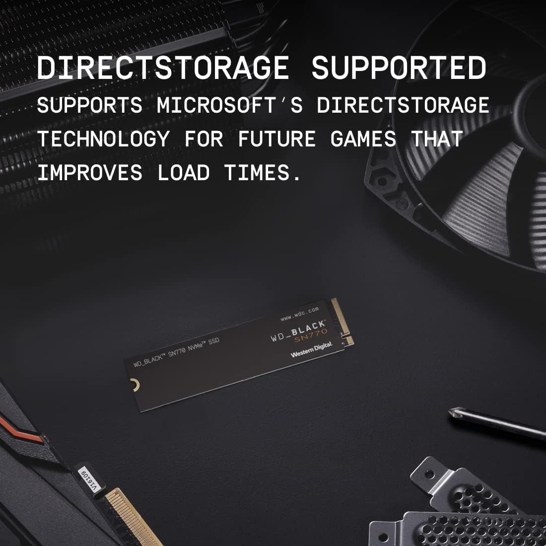 قرص SSD NVMe WD Black SN770 سعة 2 تيرابايت PCIe Gen4 x4 بسرعة قراءة تصل إلى 5150 ميجابايت/ثانية وسرعة كتابة تصل إلى 4900 ميجابايت/ثانية