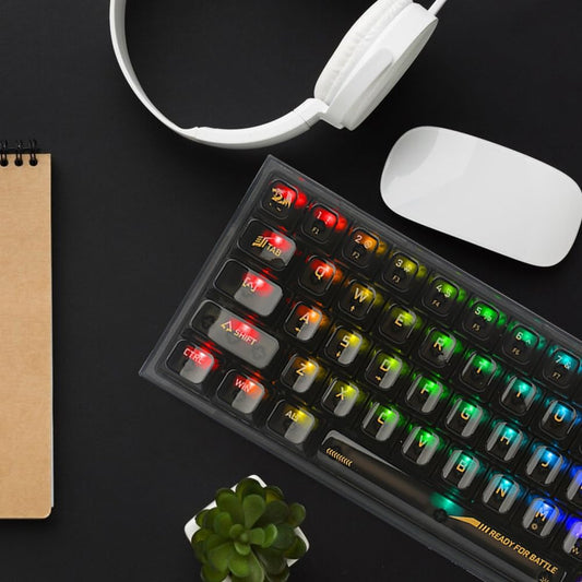 Redragon K617 SE 60% Wired RGB Gaming Keyboard 61 Keys Compact Full-Transparent Mechanical Keyboard w/Translucent Board Custom Linear Switch Pro Driver/Software Supported