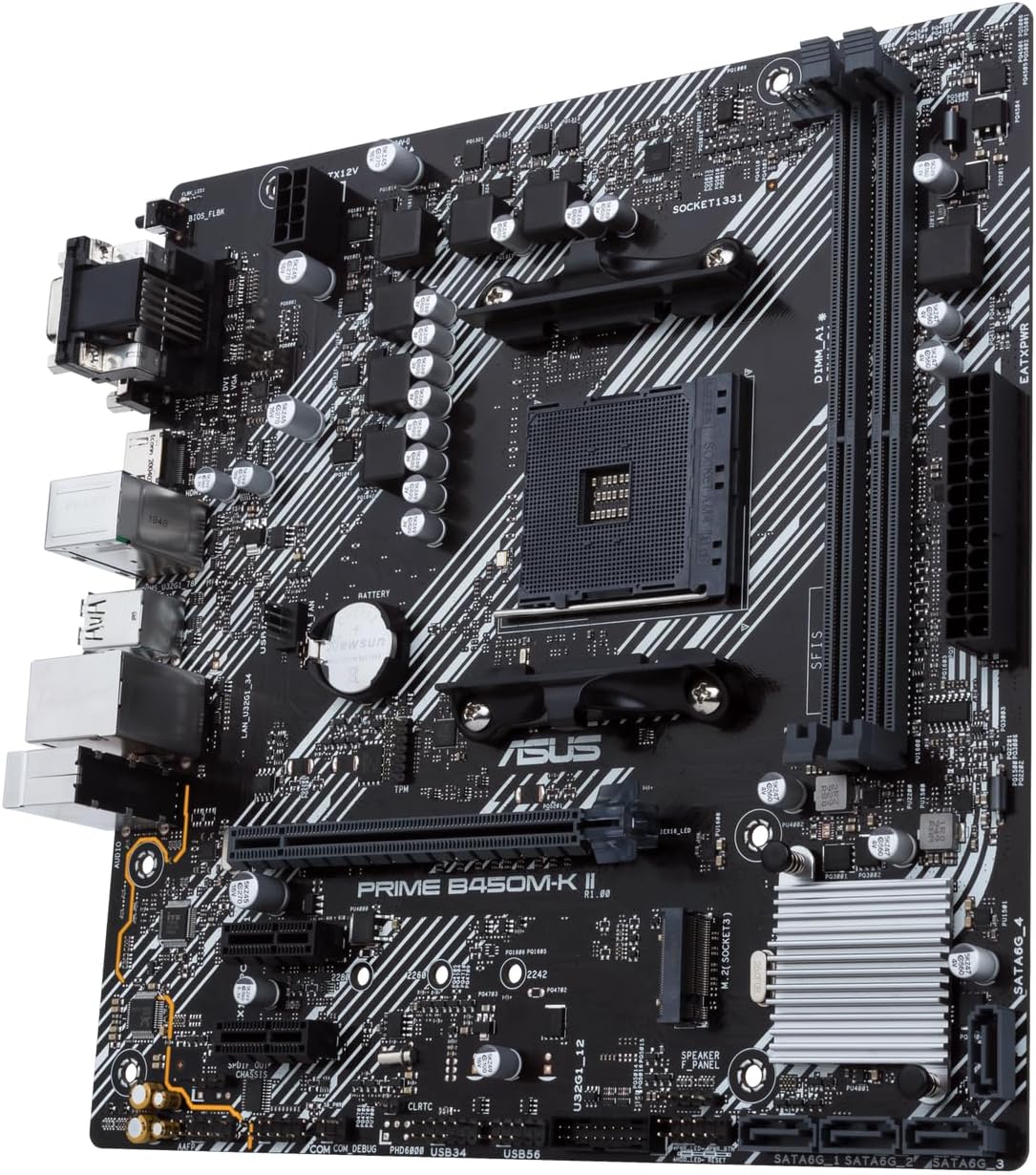 اللوحة الأم ASUS Prime B450M-K II بمقبس AM4
