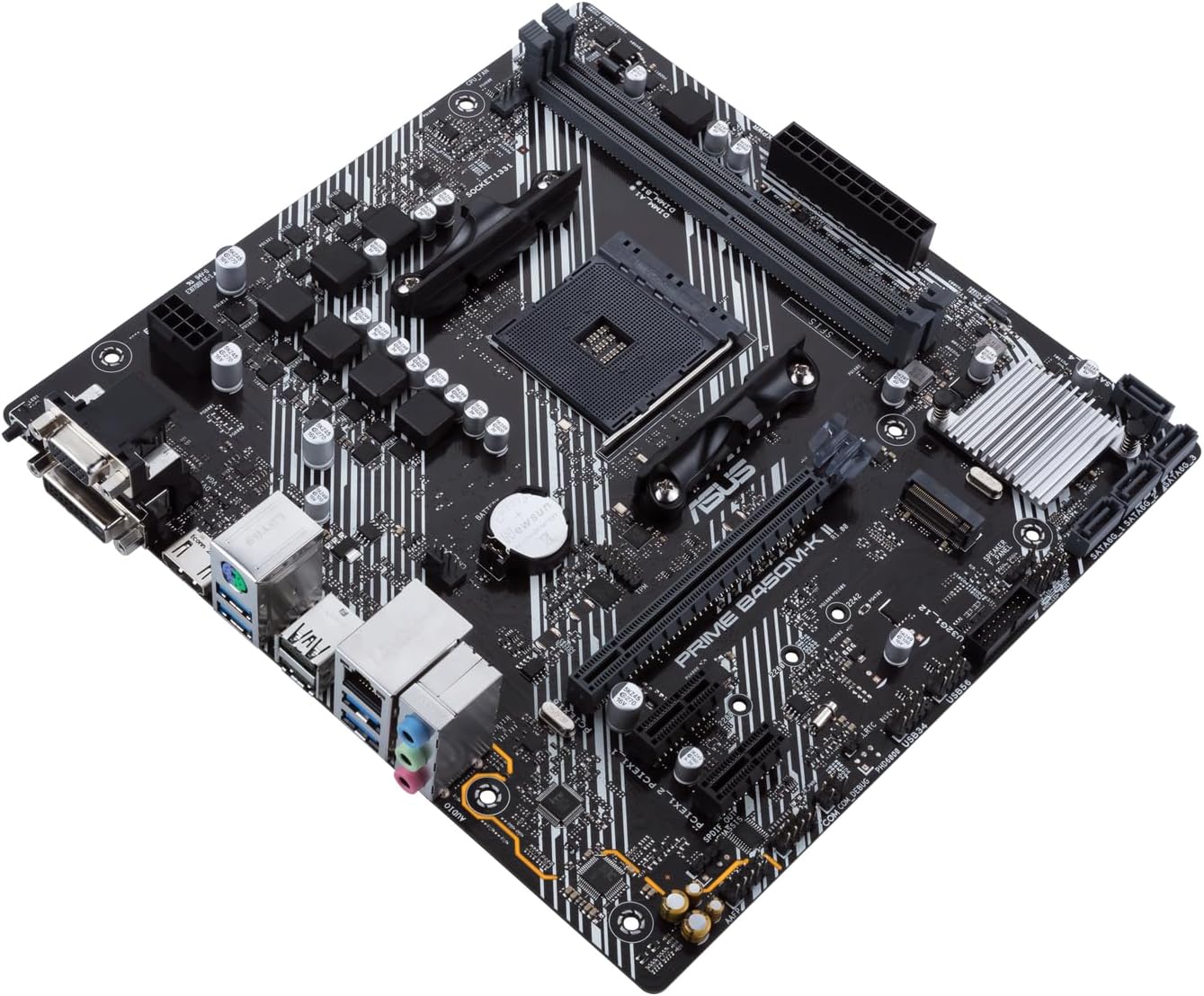 اللوحة الأم ASUS Prime B450M-K II بمقبس AM4