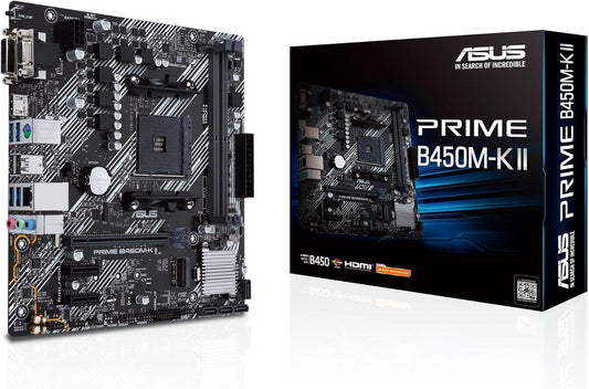 اللوحة الأم ASUS Prime B450M-K II بمقبس AM4