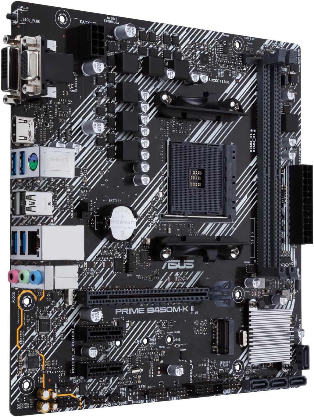 اللوحة الأم ASUS Prime B450M-K II بمقبس AM4