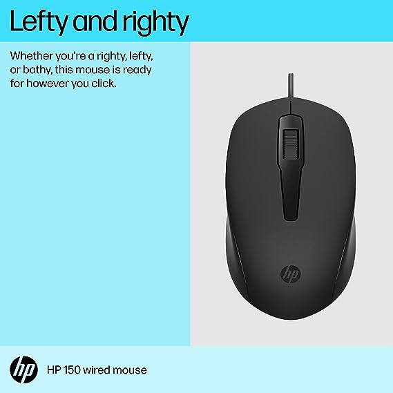 HP 150 WIRED MOUES 1600dpi Black