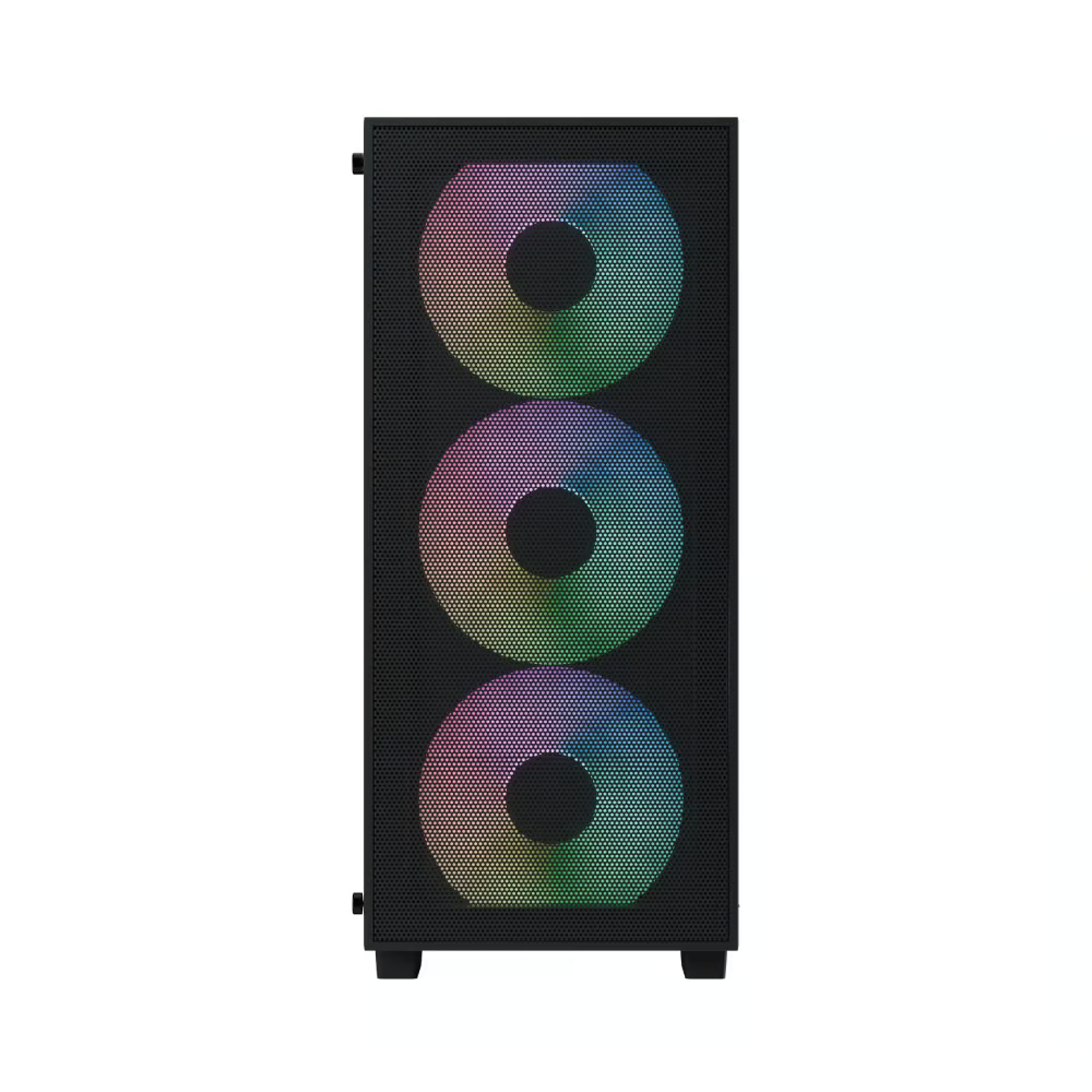 Aerocool B509A Flow Black 6 Argb Fans Mid Tower Case With Psu LUX 650W 80+ Bronze