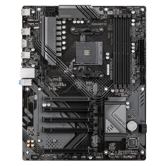 Gigabyte B550 Eagle ATX Motherboard Supports AMD Ryzen 3000-4000-5000 CPUs With 4x Ram Slots
