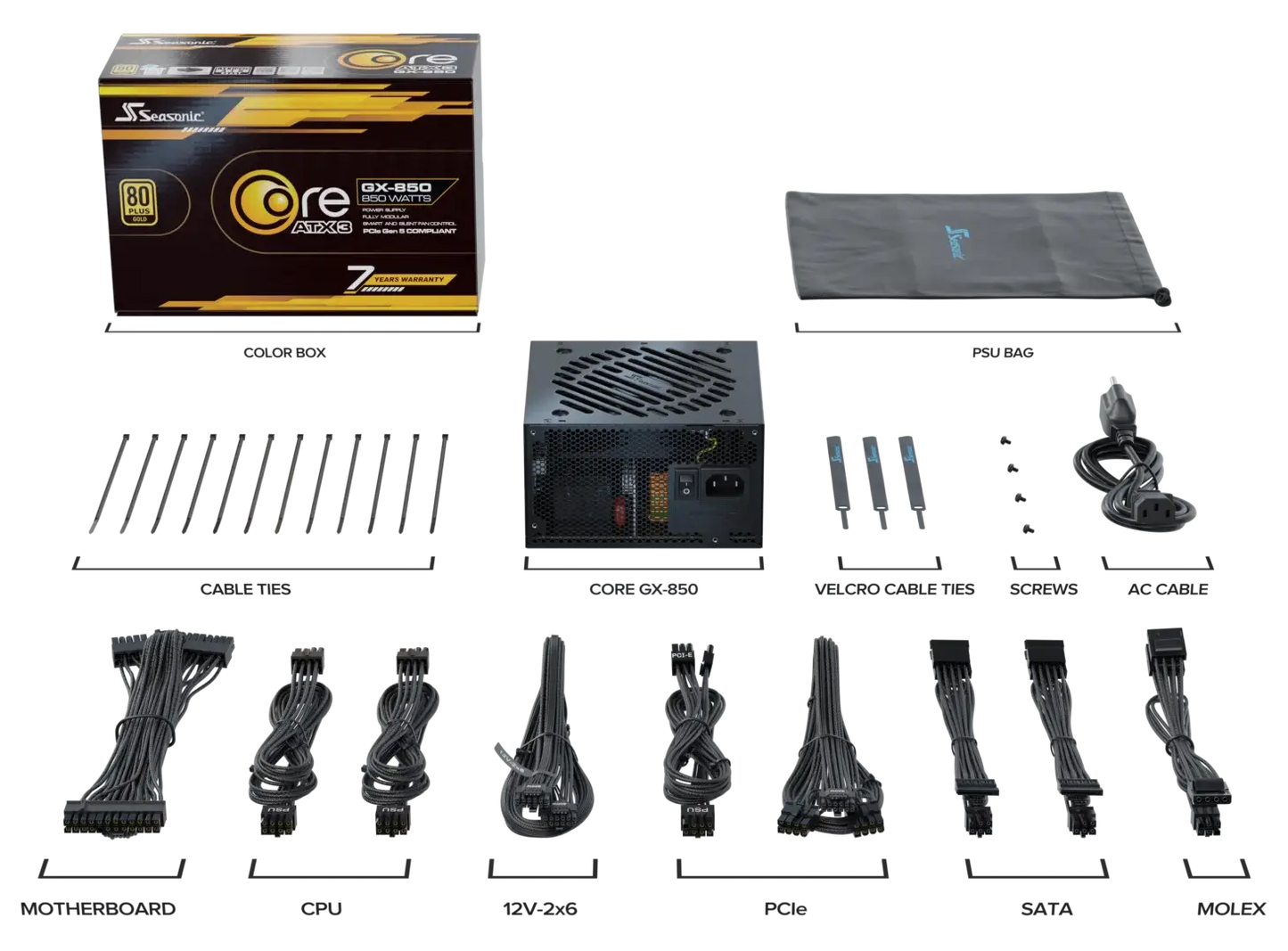 Seasonic Core Gx Atx 3.1 fully modular 80+ Gold Power Supply