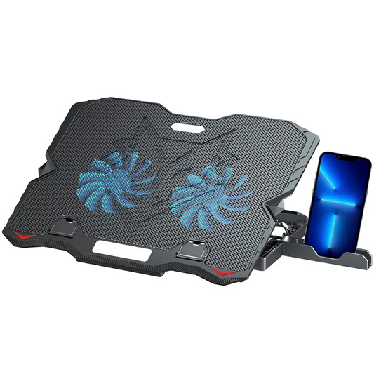 Laptop Cooler Gigamax GM-99 Plus Fan Up To 15.6 Inch 2 Fans - mobile holder
