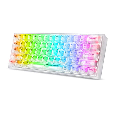 لوحة مفاتيح الألعاب Redragon K617CT RGB سلكية 60% RGB - بيضاء