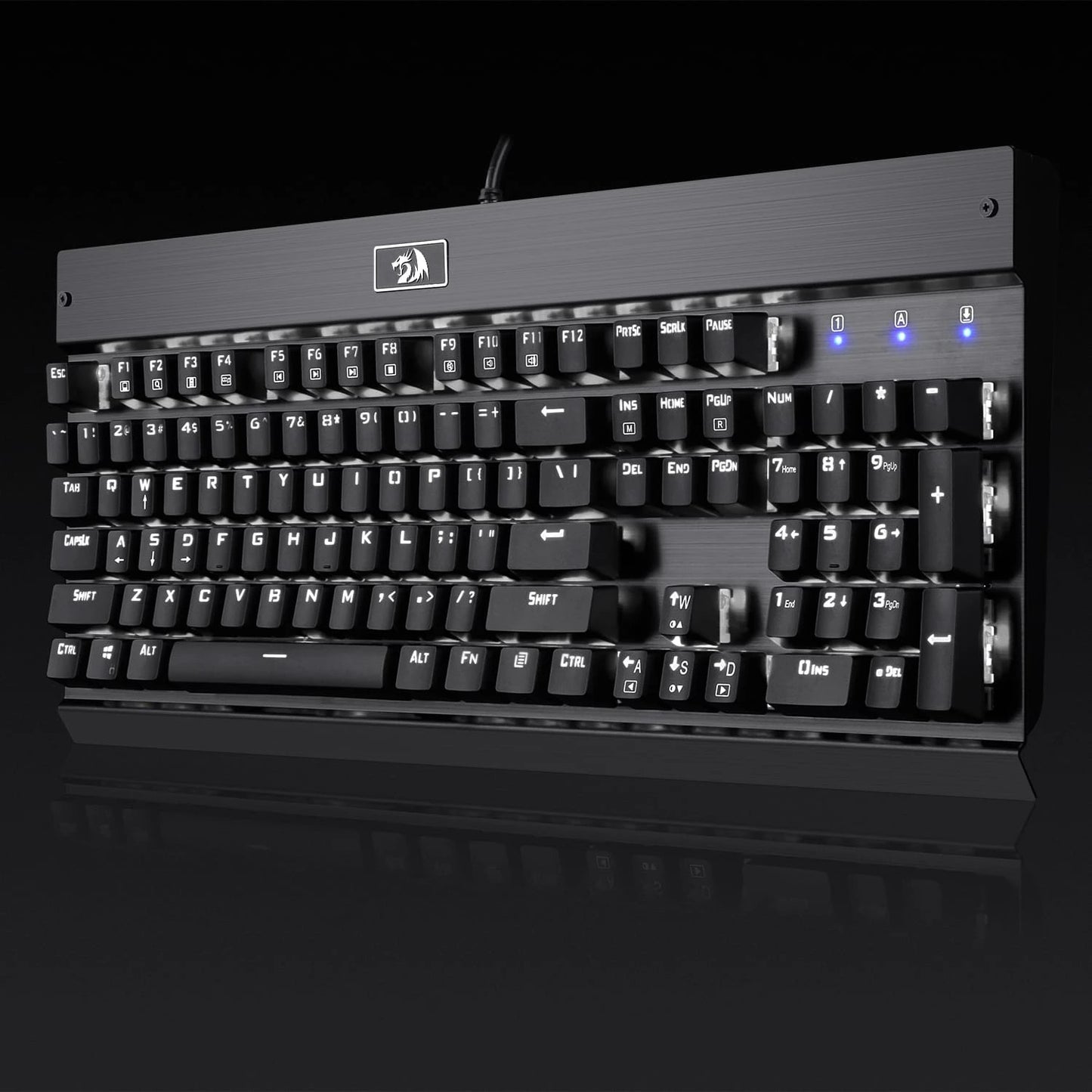 Redragon KG010-KN Gaming Mechanical Keyboard – Brown Switch – White Led -Black