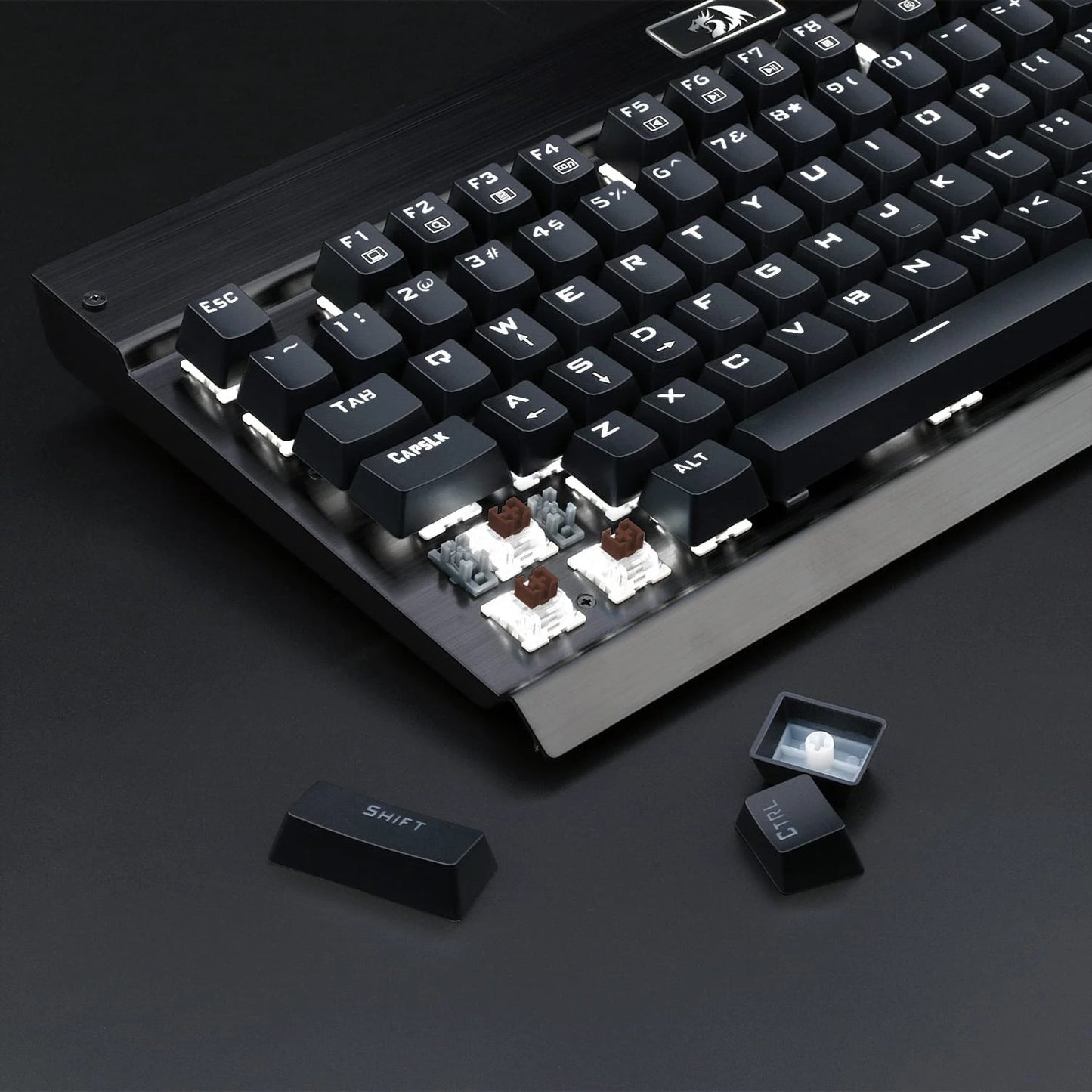 Redragon KG010-KN Gaming Mechanical Keyboard – Brown Switch – White Led -Black