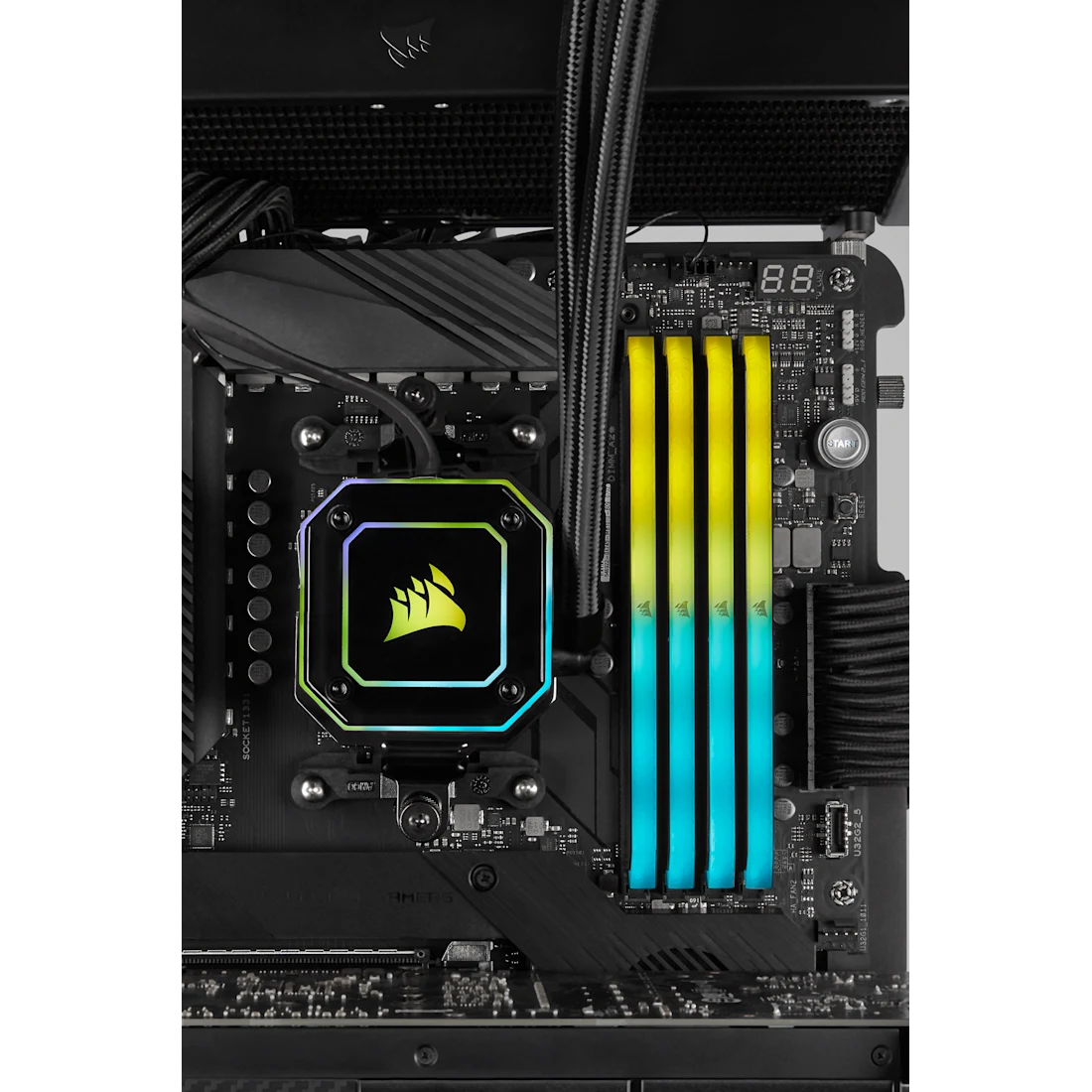مجموعة ذاكرة Corsair VENGEANCE RGB RS سعة 16 جيجابايت (2 × 8 جيجابايت) DDR4 DRAM بسرعة 3200 ميجاهرتز C16