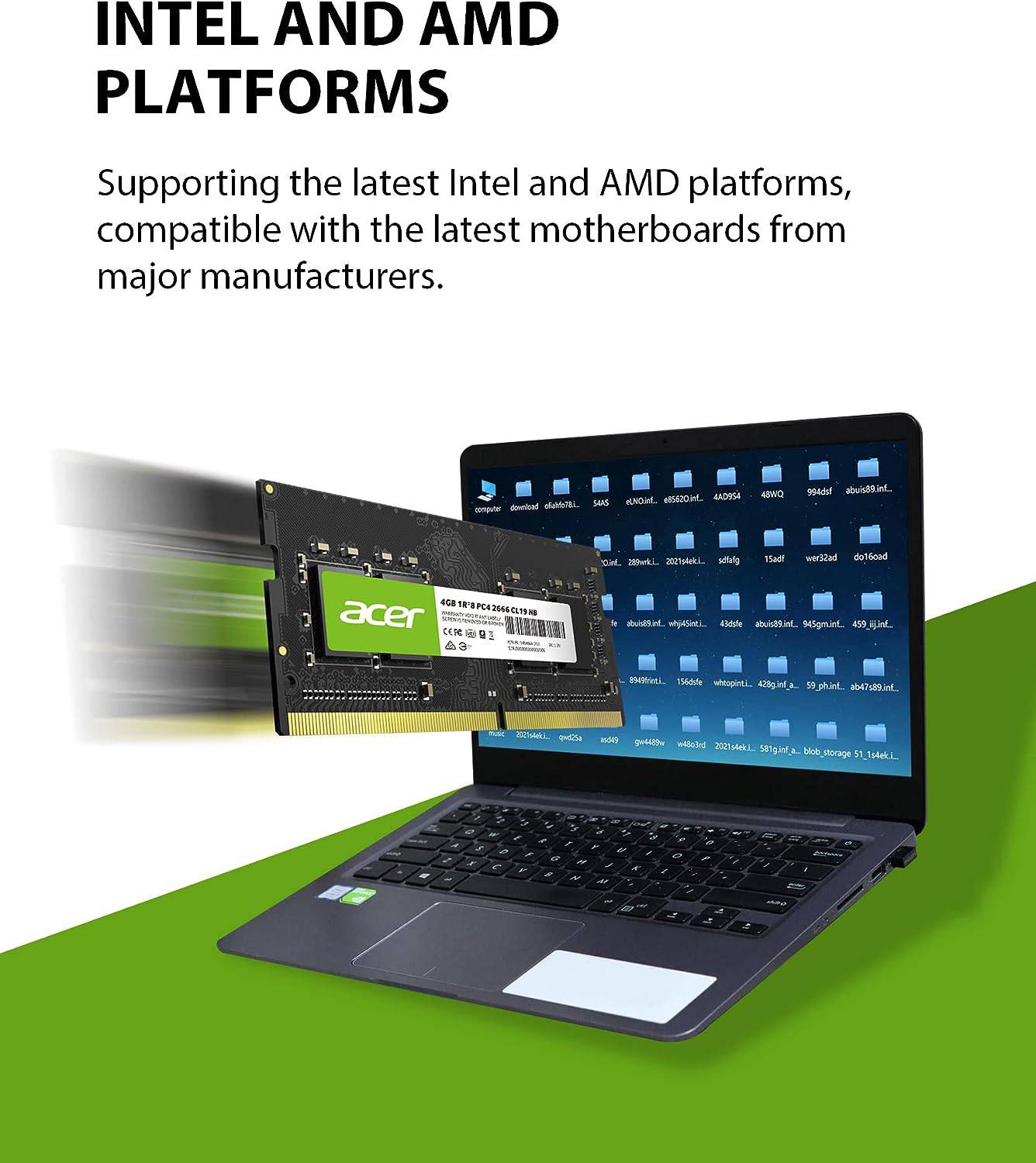 acer SD100 4GB Single RAM 2666 MHz DDR4 CL19 1.2V Laptop Computer Memory