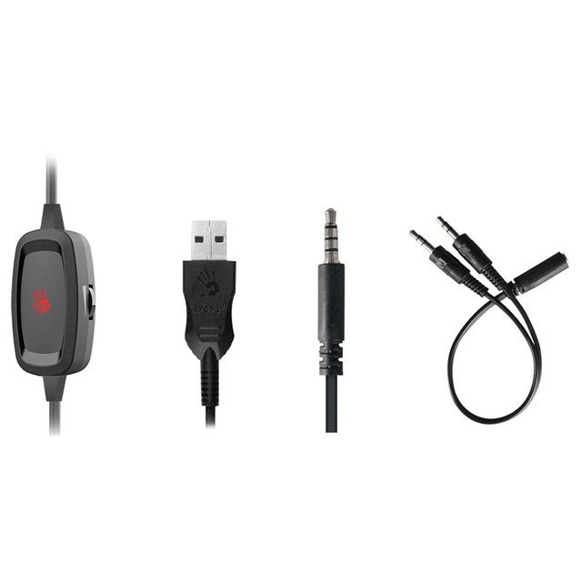 Bloody G535P RGB Stereo Sound Gaming Headset – 3.5mm + USB Black