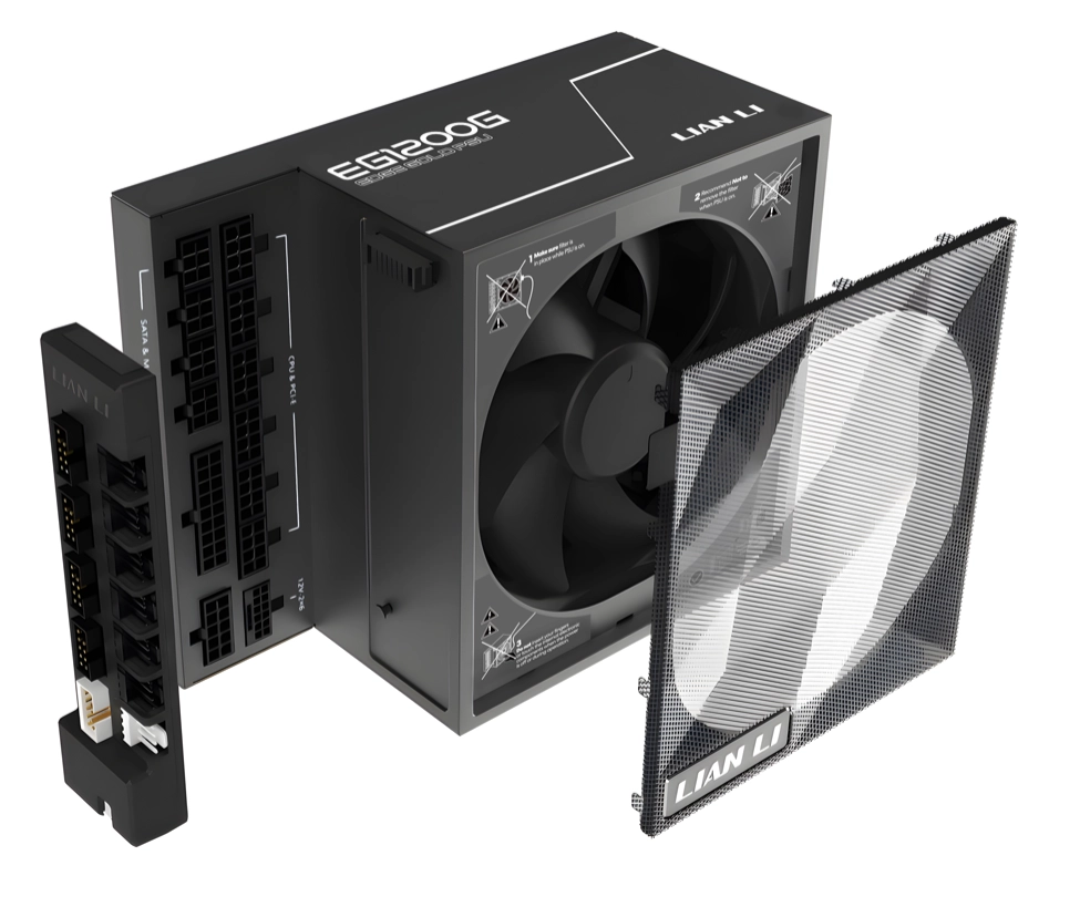 وحدة إمداد الطاقة Lian Li EG0850G Edge 850W ATX 3.1 المعيارية بالكامل - معتمدة من 80 Plus Gold