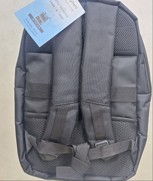 Bagbell 2025 Laptop Backpack Made by High Quality Material 2x Zipper fits up to 15.6 inch- black