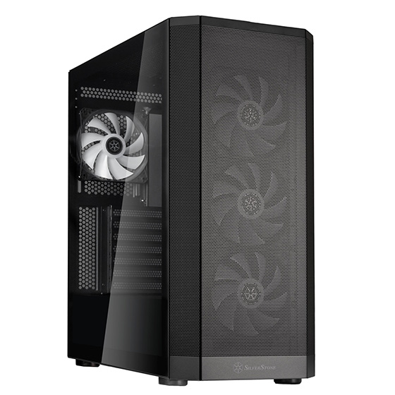 SilverStone FARA 514X ATX Mid-Tower Chassis with 4x ARGB Fans Dual 360mm Radiator Support High Airflow Mesh Panel 394mm GPU Support USB-C I O and High-Capacity Design