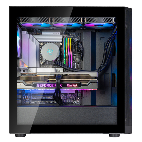 SilverStone FARA 514X ATX Mid-Tower Chassis with 4x ARGB Fans Dual 360mm Radiator Support High Airflow Mesh Panel 394mm GPU Support USB-C I O and High-Capacity Design