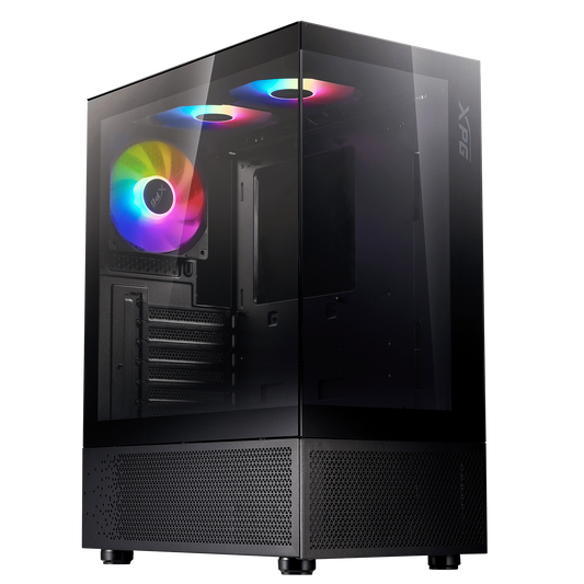 XPG INVADER X MINI 5 x ARGB FANS Compact Mid-Tower Chassis - Black