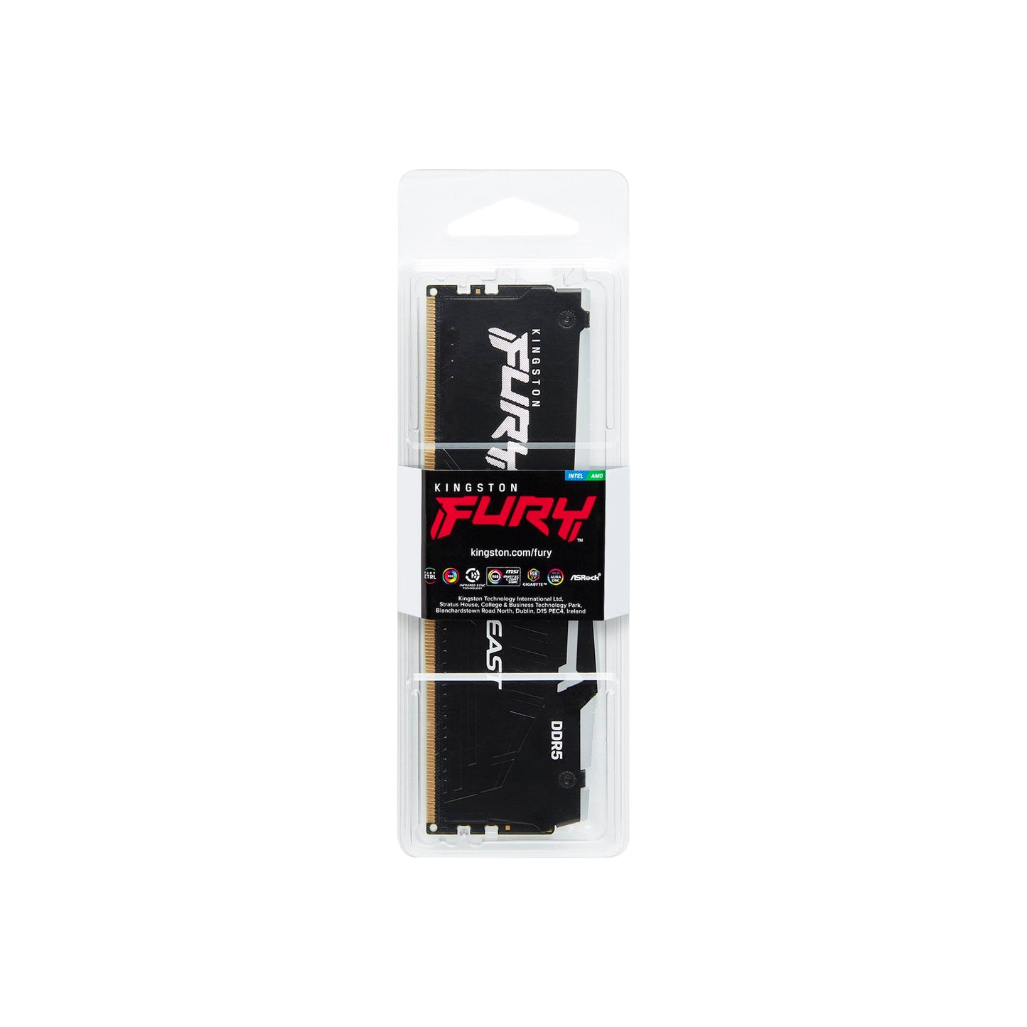 Kingston FURY Beast 16GB 5200MT/s DDR5 CL40 RGB Desktop Memory Single Module