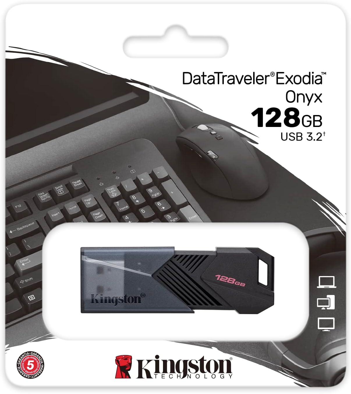 Kingston Exodia Onyx 128GB USB 3.2 Flash Drive