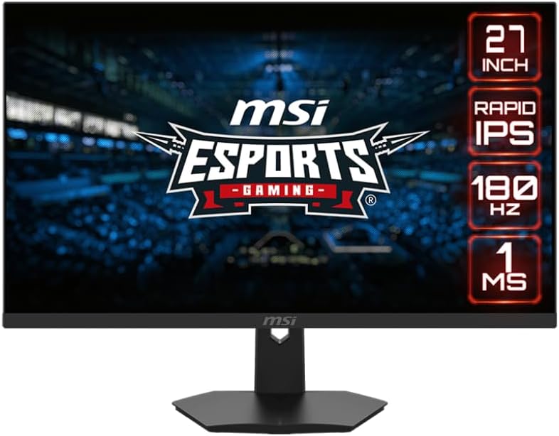 MSI G274F 180Hz 1MS GTG Rapid IPS FHD Gaming Monitor 94.4% Adobe RGB 92.05% DCI-P3 122.88% SRGB