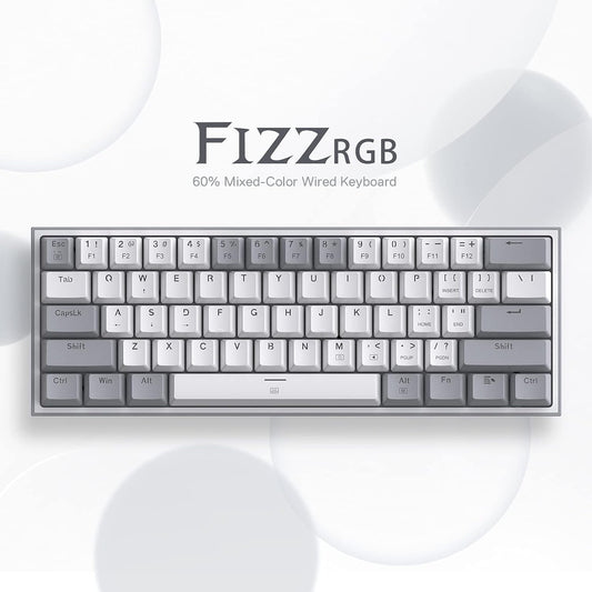 Redragon K617 Fizz 60% Wired RGB Red Switch Gaming Keyboard