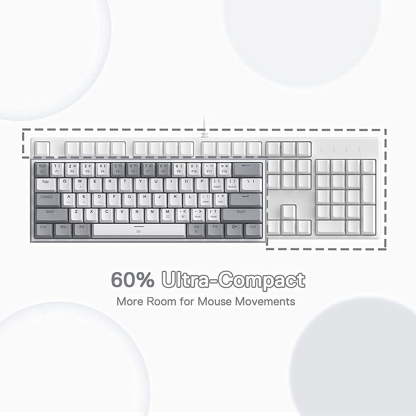 Redragon K617 Fizz 60% Wired RGB Red Switch Gaming Keyboard
