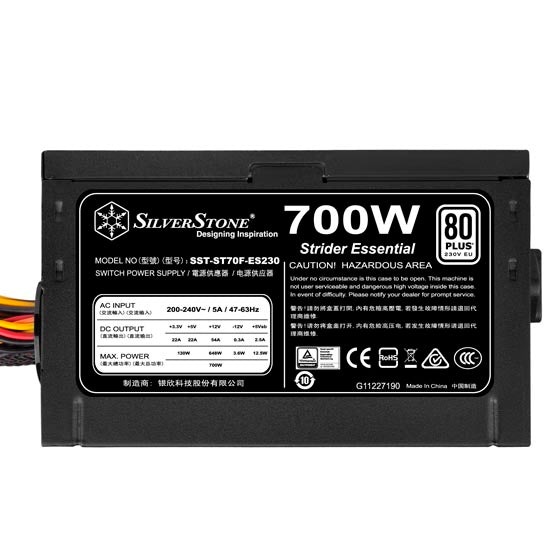 SilverStone ST70F-ES230 80 PLUS WHITE 700W ATX power supply