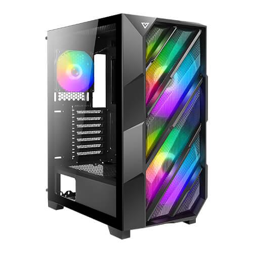 Antec NX700 ARGB Tempered Glass Mid-Tower ATX Gaming Case 3FAN + power supply antec atom b650 bronze