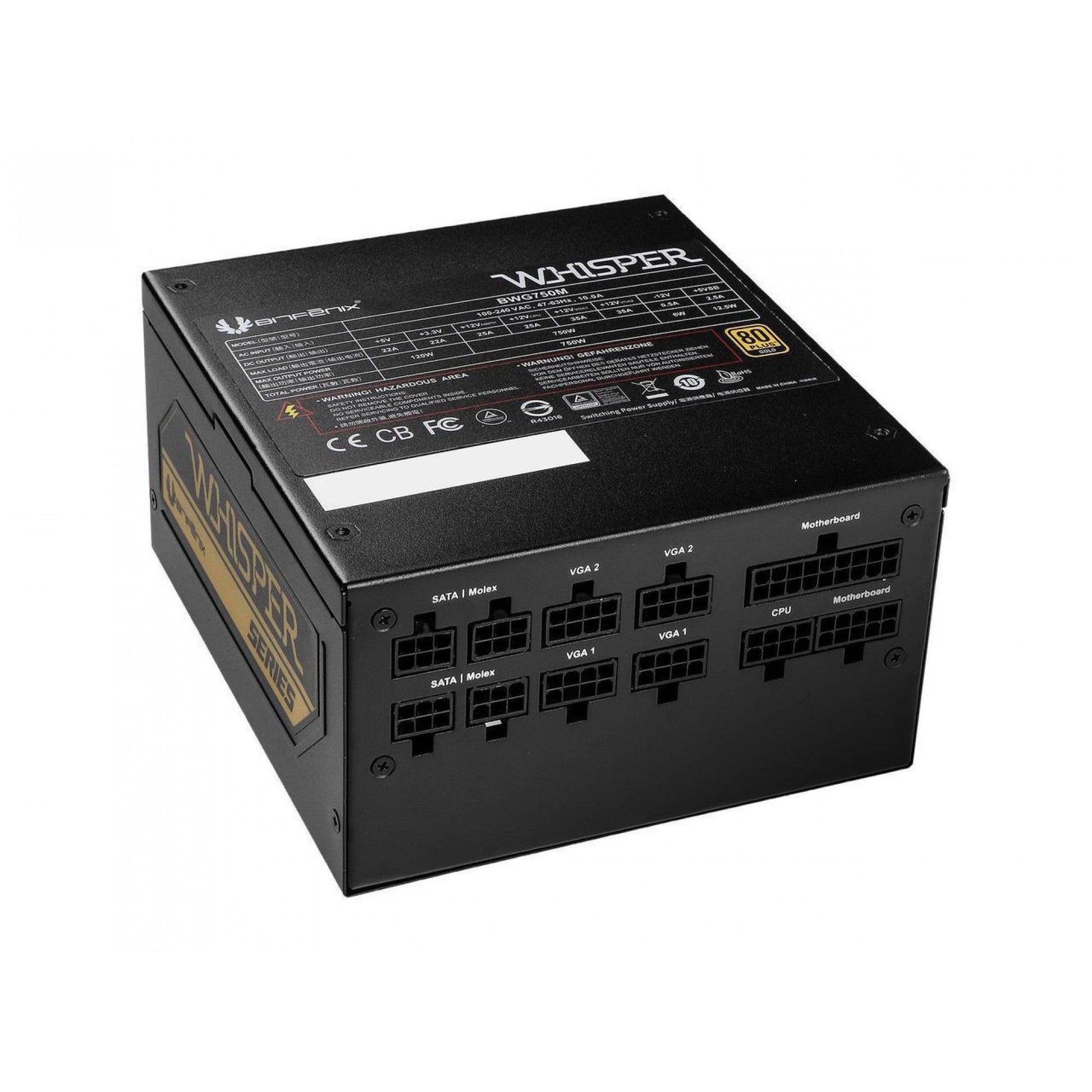 BitFenix Whisper 750W 80+ GOLD PSU Full Modular