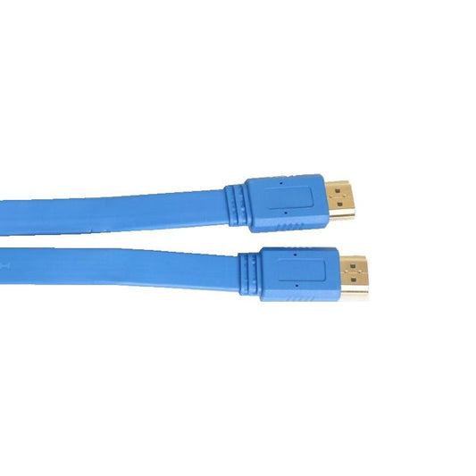 E-train HDMI to HDMI Flat Cable Gold Plated - Blue