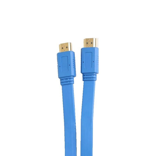 E-train HDMI to HDMI Flat Cable Gold Plated - Blue