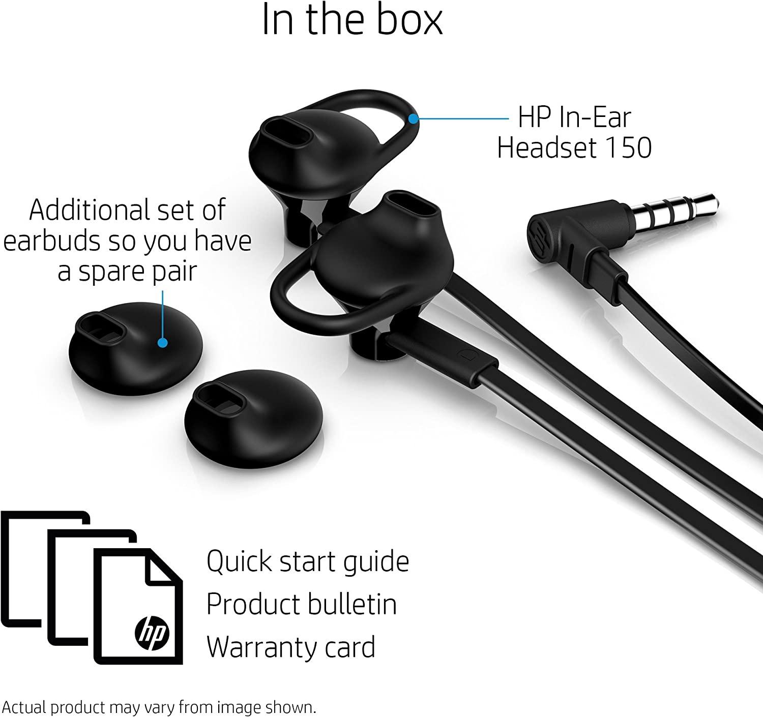 HP In-Ear Headset 150, Black, X7B04AA