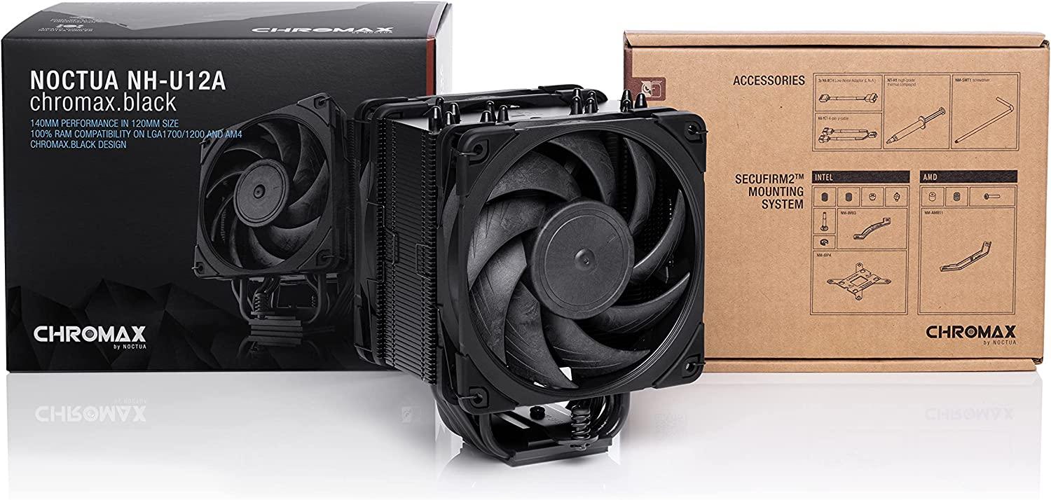 Noctua NH-U12A chromax Black, 120mm Single-Tower CPU Cooler (Black)