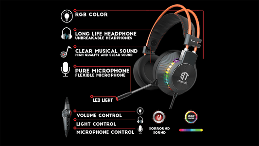 HEADPHONE ST-STANDARD GM-011 GAMING USB 7.1