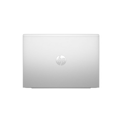 Silver laptop back cover with HP logo