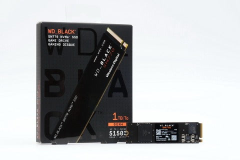 قرص SSD NVMe WD Black SN770 سعة 1 تيرابايت PCIe Gen4 x4 بسرعة قراءة تصل إلى 5150 ميجابايت/ثانية وسرعة كتابة تصل إلى 4900 ميجابايت/ثانية