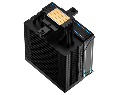 Black ID-COOLING air CPU cooler with quad heatpipes and ARGB fan ring