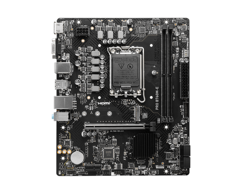 MSI PRO B760M-E Intel LGA 1700 DDR5 Motherboard