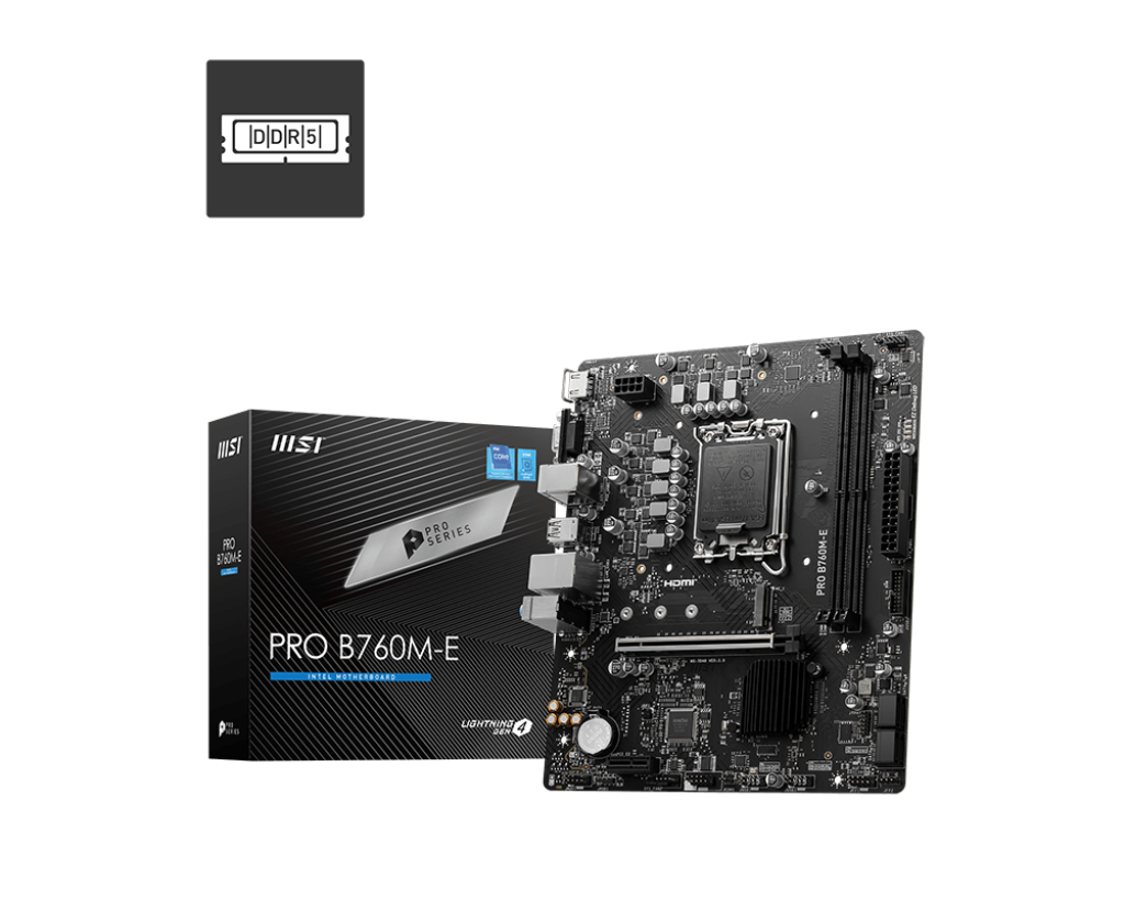 MSI PRO B760M-E Intel LGA 1700 DDR5 Motherboard