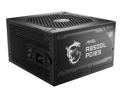 MSI MAG A850GL 850 واط PCIE 5.1 ​​- ATX 3.1 - وحدة تزويد طاقة كاملة - حاصلة على شهادة 80 Plus Gold