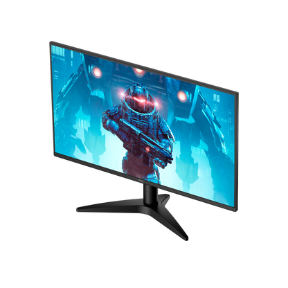 AOC gaming monitor angled view showing blue sci-fi astronaut scene