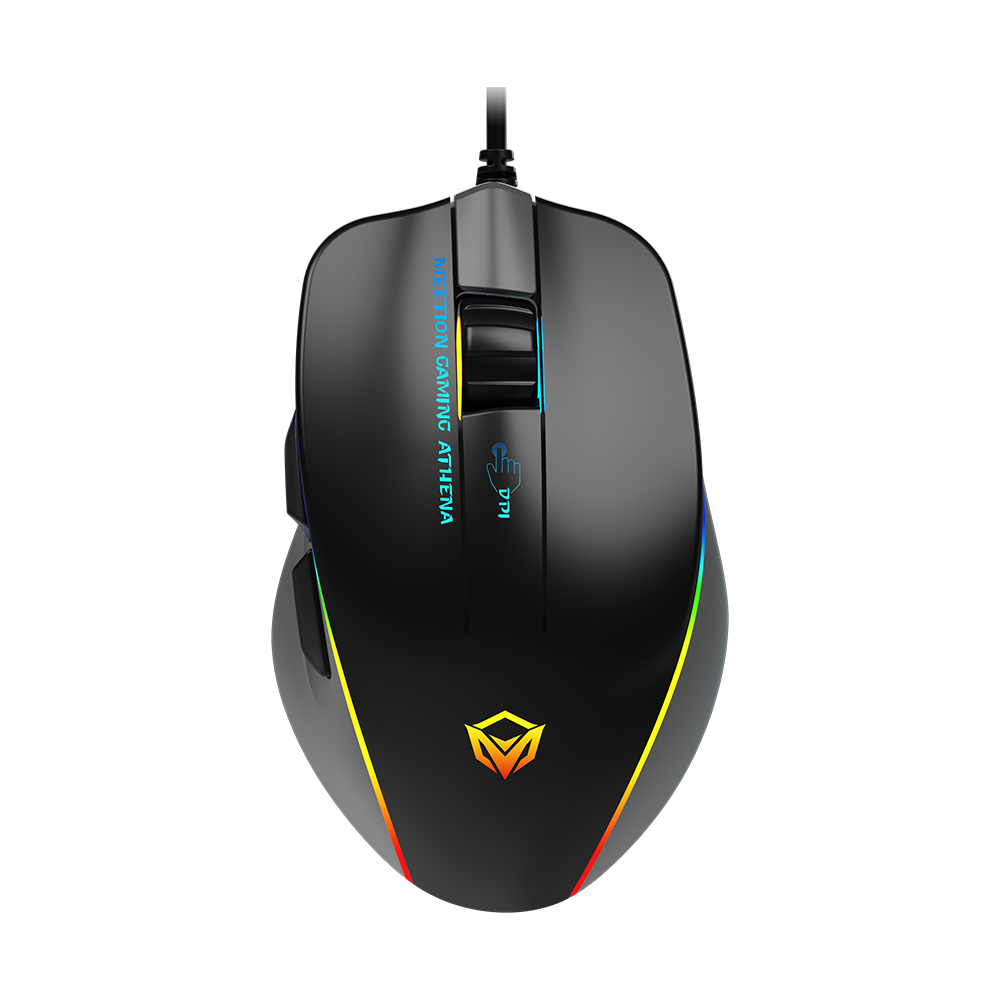 Meetion GM23 2023 RGB Circulation Backlit Wired Gaming Mouse - black