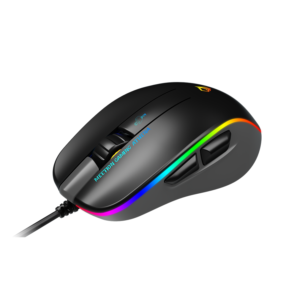 Meetion GM23 2023 RGB Circulation Backlit Wired Gaming Mouse - black