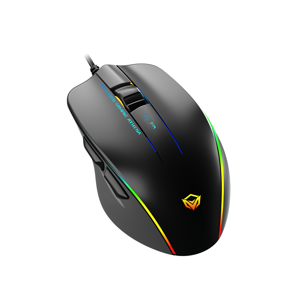Meetion GM23 2023 RGB Circulation Backlit Wired Gaming Mouse - black
