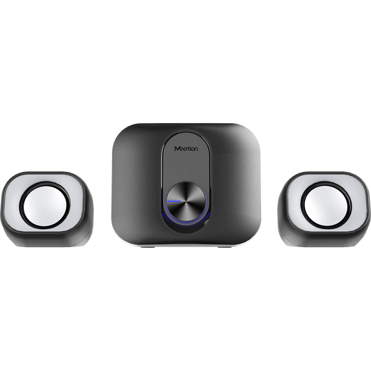 سماعة بلوتوث سطح المكتب Meetion SP2110 2.1، 5 وات، صوت عالي، جهير صادم، تجربة صوتية فائقة 2.1 قناة