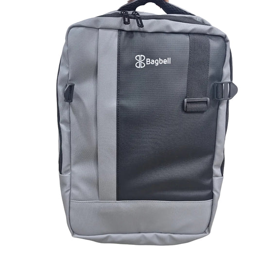 Bagbell 3010 Laptop Backpack Made by High Quality Material 2x Zipper fits up to 15.6 inch- Gray