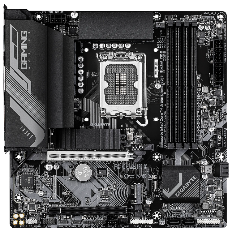 GIGABYTE B760M GAMING X  DDR5 Motherboard Supports Intel Core 12th-13th-14th Gen CPUs With PCIe 5.0 x16 Slot, 2xPCIe 4.0 M.2 Slots, and DDR5 Memory